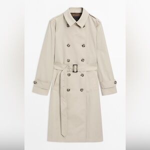 Massimo Dutti Double-Breasted Trench Coat